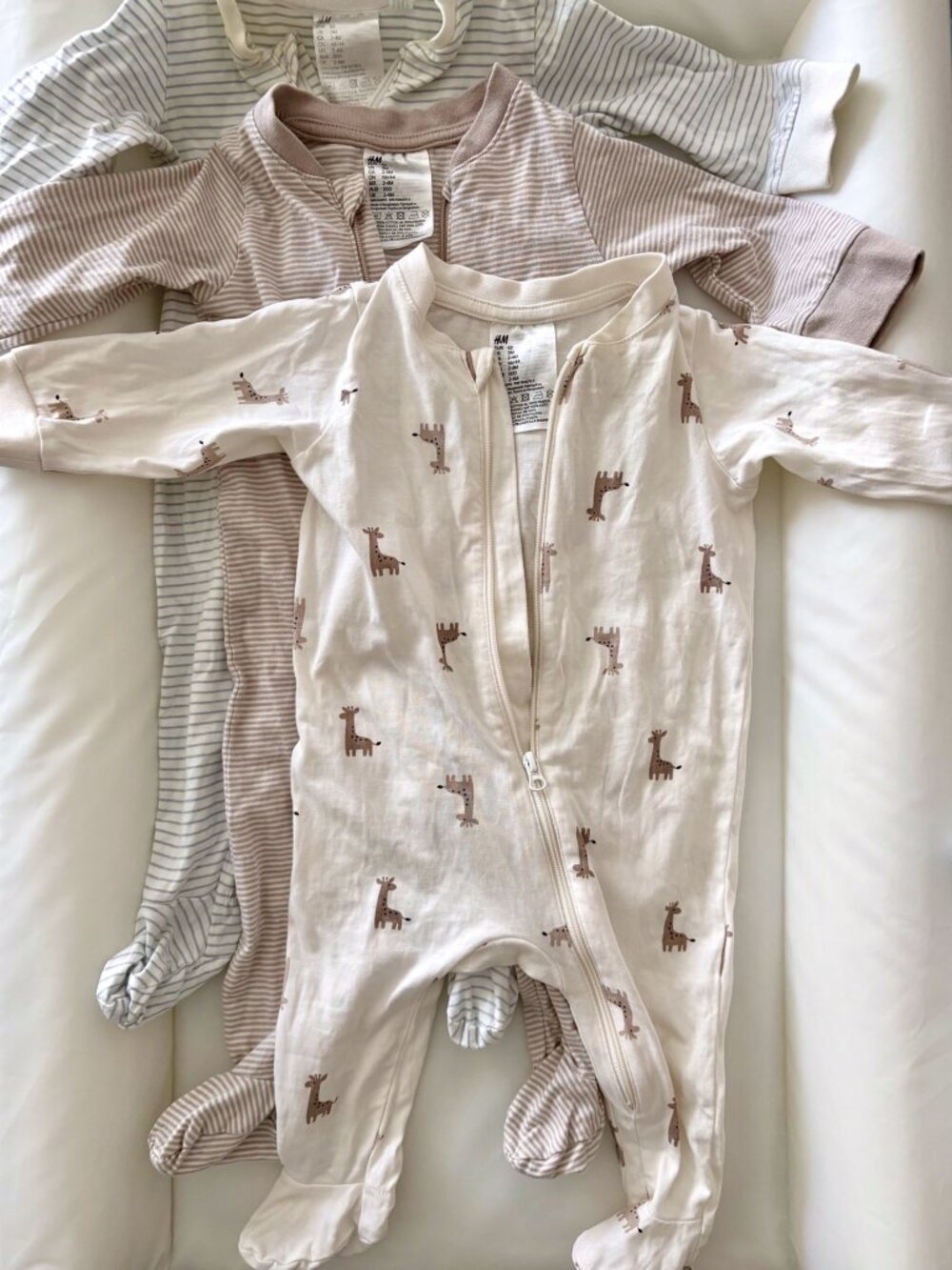 H&M 3-Pack Footed Pajamas